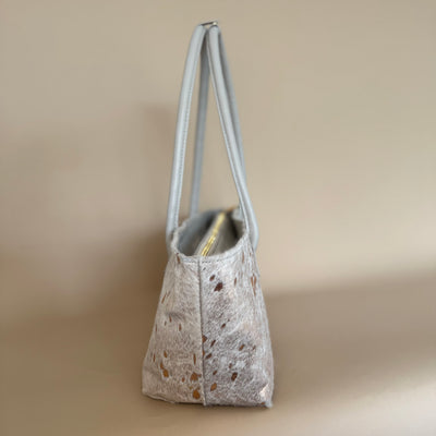 Beige/ Bronze Mini Carryall Tote