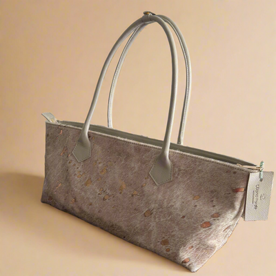 Beige/ Bronze Mini Carryall Tote