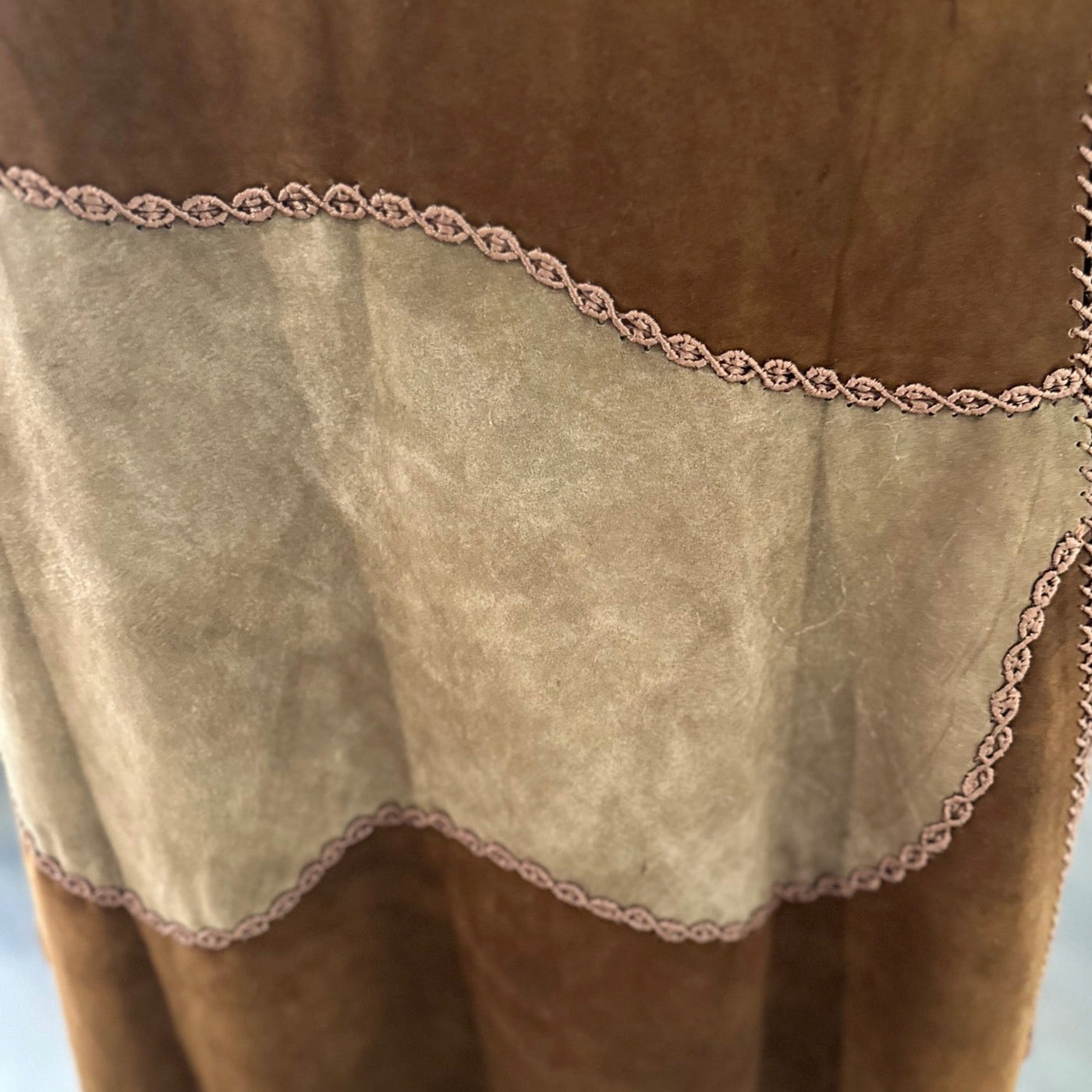 Suede Color Block Vest