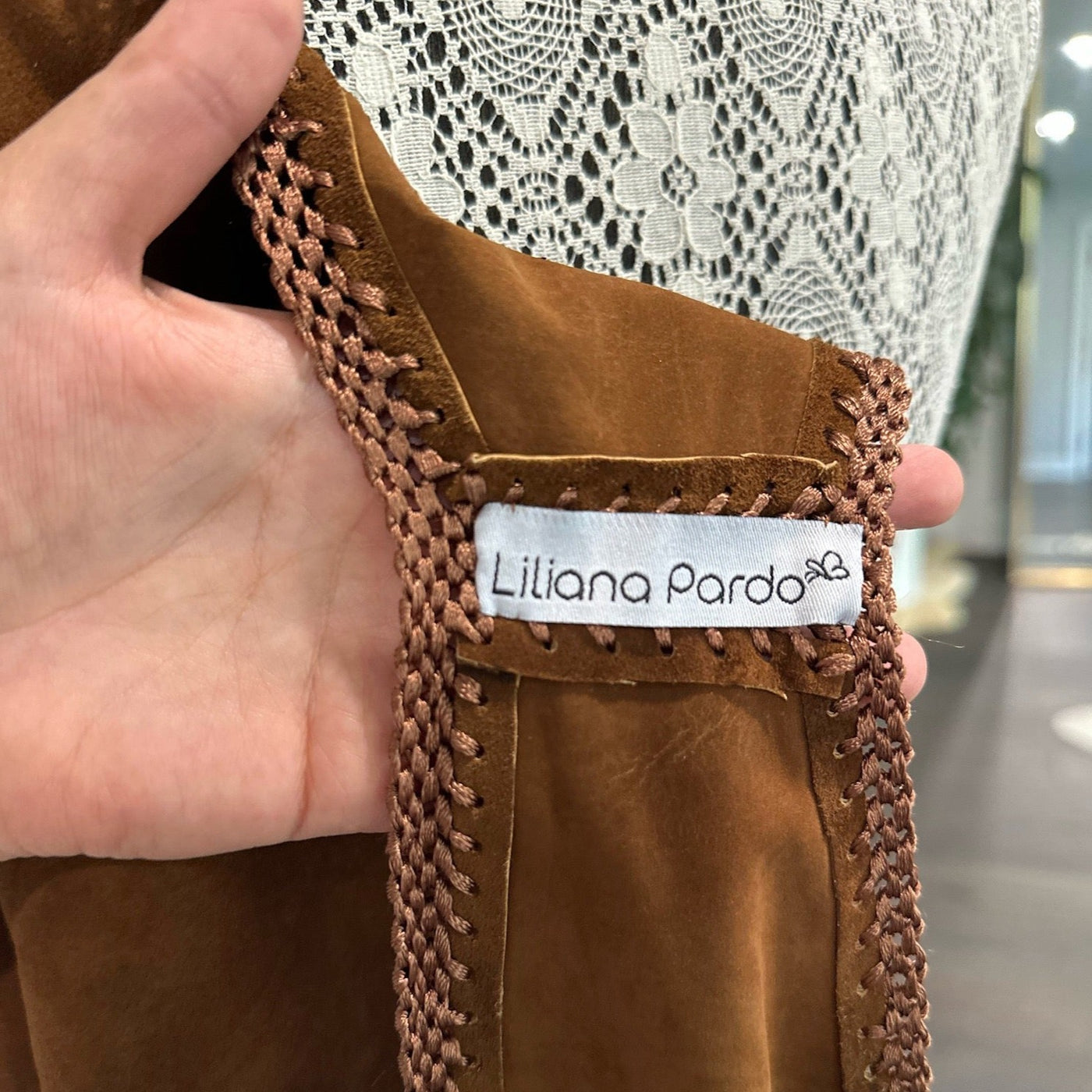 Suede Color Block Vest