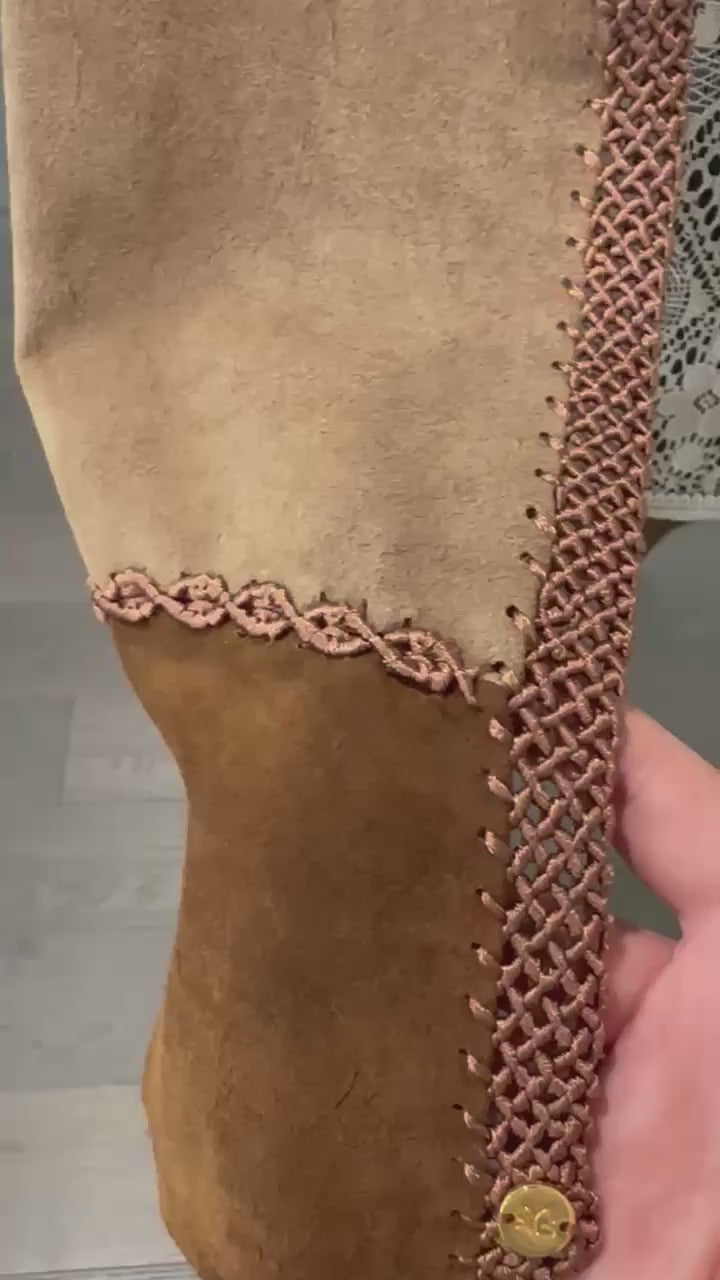 Suede Color Block Vest