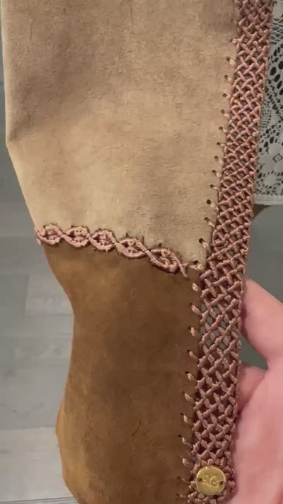 Suede Color Block Vest