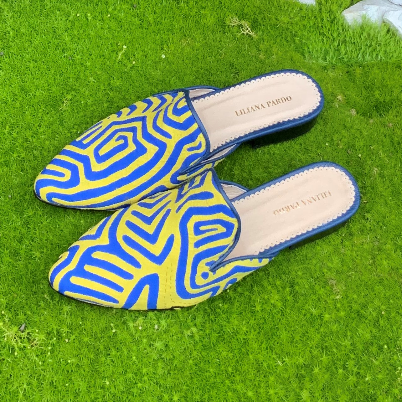 Mola Mules | Blue & Yellow