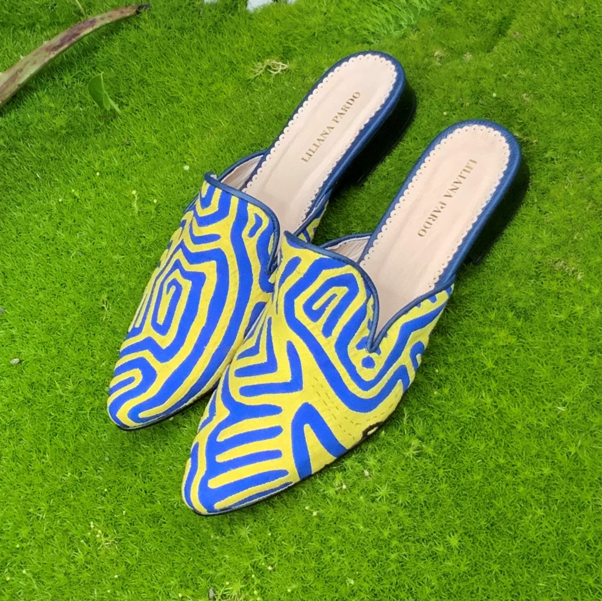 Mola Mules | Blue & Yellow